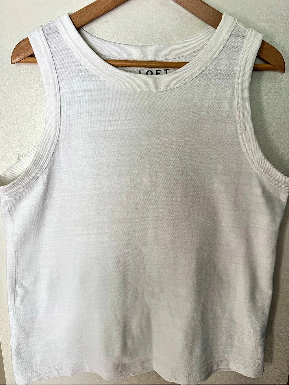 LOFT Women's Tank Top White Size Large